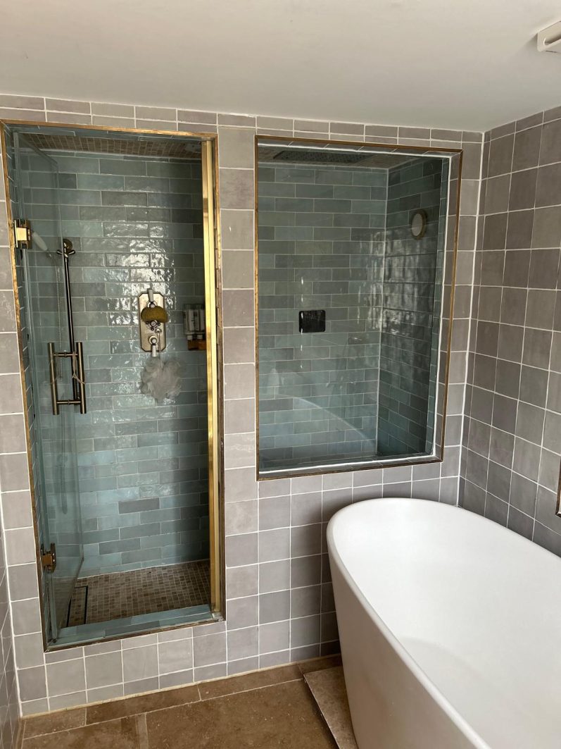 Steam room in bathroom